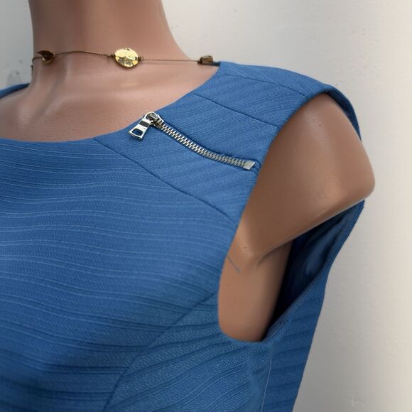 NWT WOMEN'S SZ 8 ALEX MARIE SLEEVELESS BLUE DRESS MULHOLLARD * $129 - Picture 7 of 17